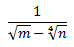 fracción con una resta de raíces de distintos órdenes en el denominador