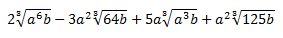suma y resta de raíces cúbicas con dos parámetros distintos en el radicando