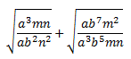 suma de dos raíces de cocientes con potencias de 3 parámetros distintos