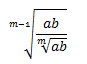 raíz de orden m-1 de un cociente con una raíz de orden m. Una raíz dentro de otra