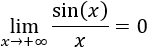 el límite de sin(x)/x es 0