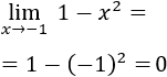 límite cuando x tiende a -1 del polinomio 1-x^2