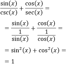 Demostraciones de igualdades entre funciones trigonométricas para bachiller.
