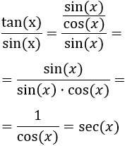 Demostraciones de igualdades entre funciones trigonométricas para bachiller.