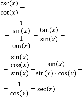 Demostraciones de igualdades entre funciones trigonométricas para bachiller.