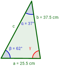  calcular lados, ángulos y áreas de triángulos. Problemas resueltos y explicados paso a paso. Trigonometría. Bachiller.