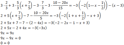 solving linear equations step by step, with parenthesis, fractions, negative signs