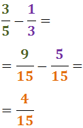 suma i resta de fraccions amb denominadors distints