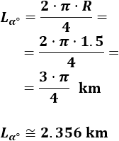 Fórmulas para calcular la longitud de arco de una circunferencia (en grados y en radianes) y problemas resueltos de aplicación. Secundaria, ESO y Bachillerato.
