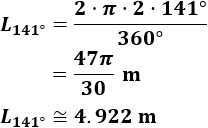 Fórmulas para calcular la longitud de arco de una circunferencia (en grados y en radianes) y problemas resueltos de aplicación. Secundaria, ESO y Bachillerato.