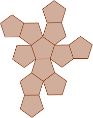 Propiedades básicas y fichas descriptivas del tetraedro, hexaedro, octaedro, dodecaedro e icosaedro. Con el número de vértices, caras y aristas y las fórmulas del área y del volumen. Poliedros. Secundaria.