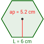 Problemas resueltos de hexágonos regulares: calcular perímetro, área, apotema, demostrar la fórmula del área, etc. Polígonos. Secundaria.