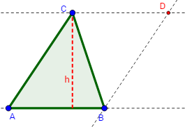 áreas de triángulos: fórmula y justificación, Fórmula de Herón, ejemplos y Problemas Resueltos