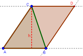 áreas de triángulos: fórmula y justificación, Fórmula de Herón, ejemplos y Problemas Resueltos