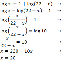 solved logartihmic equation and systems