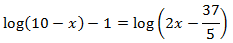 equació logarítmica  amb fracció