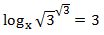 equació logarítmica amb la incògnita en la base  i arrels quadrades en l'argument