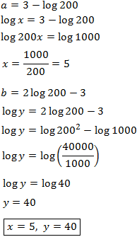 resolución de ecuaciones logarítmicas, sistemas de ecuaciones ligarítmicas y demostración de las propiedades de los logaritmos