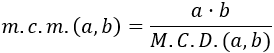 el mcm de a y b es igual al producto a·b dividido entre el MCD de a y b Problemas resueltos de aplicación del mínimo común múltiplo (mcm) y del Máximo Común Divisor (MCD). Problemas para secundaria. ESO.