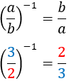 exponent -1: inverse