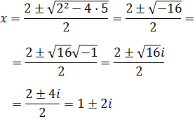 ecuaciones con soluciones complejas