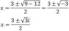 ecuación de segundo grado con raíces complejas