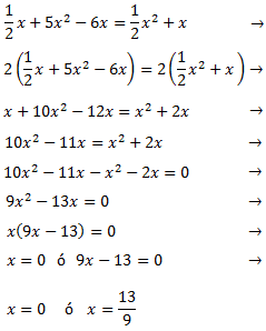 Ejemplos De Ecuaciones Cuadraticas Resueltas Con La Formula General