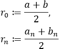 sucesión r(0)=(a+b)/2, r(n)=(a(n)+b(n))/2 Explicamos el método o algoritmo de bisección, demostramos su convergencia, proporcionamos una cota para el error y resolvemos tres problemas (dos problemas de aplicación y otro más teórico). Métodos de aproxiación de raíces de funciones. Universidad. Matemáticas. Métodos numéricos.