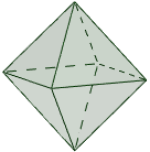 Definimos octaedro y demostramos las fórmulas de la altura, el área y el volumen de un octaedro regular. También, proporcionamos una calculadora online y algunos problemas resueltos de aplicación. Matemáticas. Geometría.