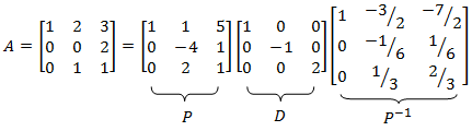 ejemplo de matriz diagonalizable en los reales