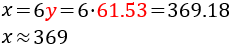 calculamos x = 369.18 problemas de sistemas de ecuaciones
