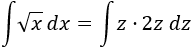 Resolución detallada de integrales mediante el método de integración por sustitución o cambio de variable. Integrales resueltas y explicadas. Bachiller, bachillerato, universidad, cálculo integral.