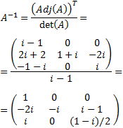 solo Redundante cadena Matriz adjunta y matriz inversa (mediante la matriz adjunta)