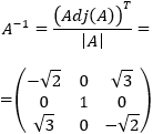 Método para calcular la matriz inversa a partir de la matriz adjunta (fórmula). Incluye ejemplos y 10 problemas resueltos del cálculo de la matriz adjunta y de la matriz inversa (dimensiones 2x2, 3x3 y 4x4). Álgebra matricial. Matrices. Bachiller, bachillerato, universidad. Matemáticas