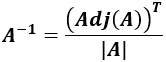 Método para calcular la matriz inversa a partir de la matriz adjunta (fórmula). Incluye ejemplos y 10 problemas resueltos del cálculo de la matriz adjunta y de la matriz inversa (dimensiones 2x2, 3x3 y 4x4). Álgebra matricial. Matrices. Bachiller, bachillerato, universidad. Matemáticas