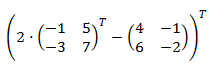 sumas y matrices transpuestas