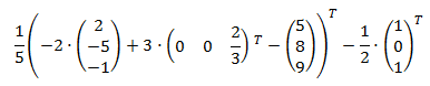 sumas y matrices transpuestas